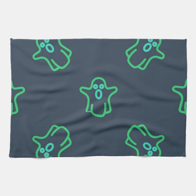 Ghost pattern tea towel (Horizontal)