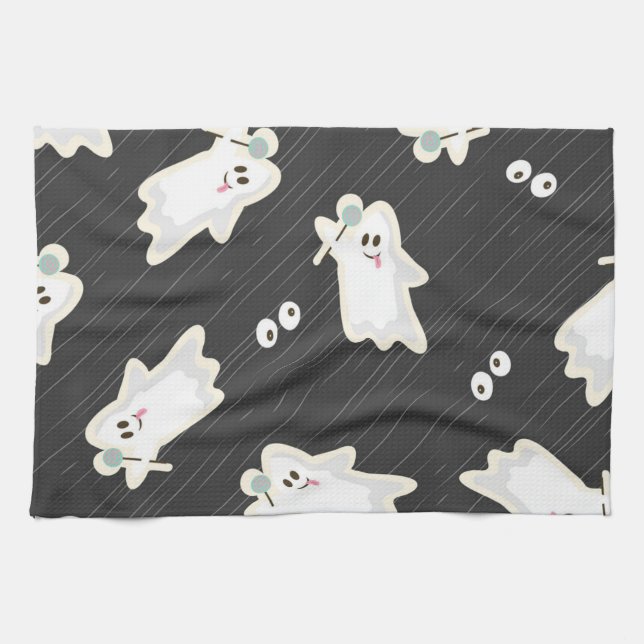 Ghost pattern tea towel (Horizontal)