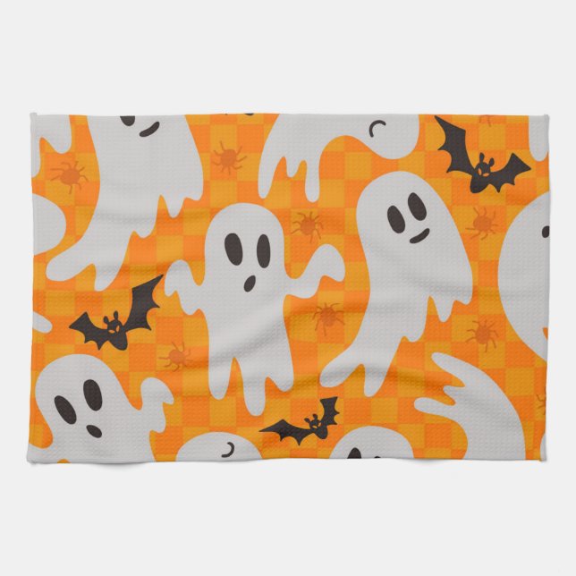 Ghost pattern tea towel (Horizontal)
