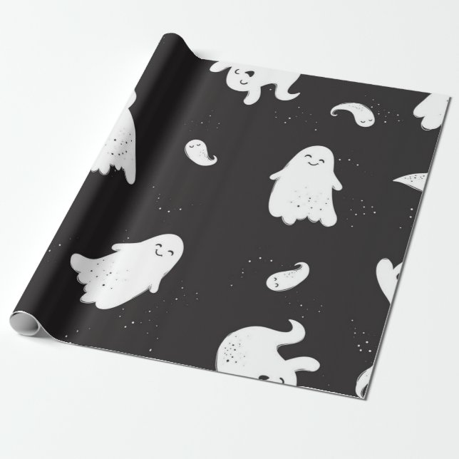 Ghost pattern wrapping paper (Unrolled)
