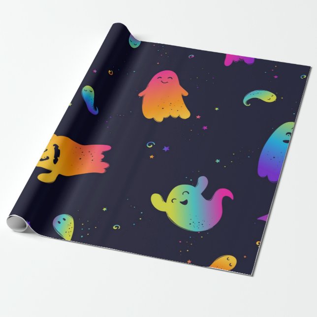 Ghost pattern wrapping paper (Unrolled)