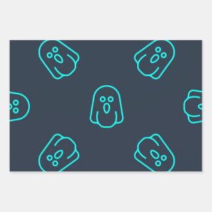 Ghost pattern wrapping paper sheet