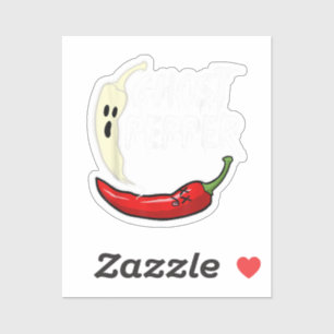 Ghost Pepper Funny Spicy Hot Halloween Ghost Peppe