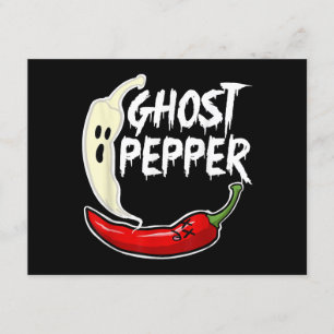 Ghost Pepper Funny Spicy Hot Halloween Ghost Peppe Enclosure Card