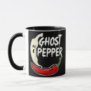 Ghost Pepper Funny Spicy Hot Halloween Ghost Peppe Mug