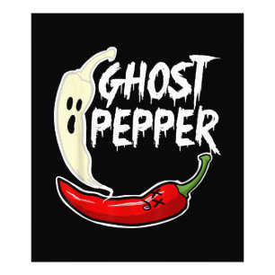 Ghost Pepper Funny Spicy Hot Halloween Ghost Peppe Photo Print
