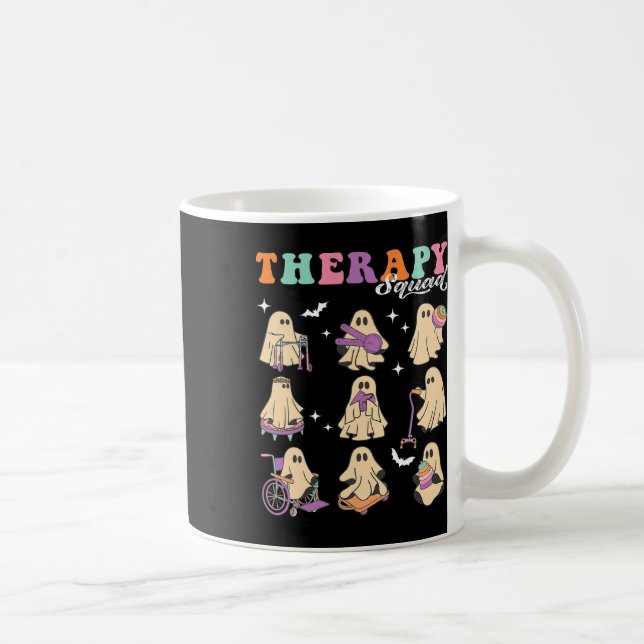 Ghost Physical Therapy Squad Slp Ot Pt Team Hallow Coffee Mug (Right)