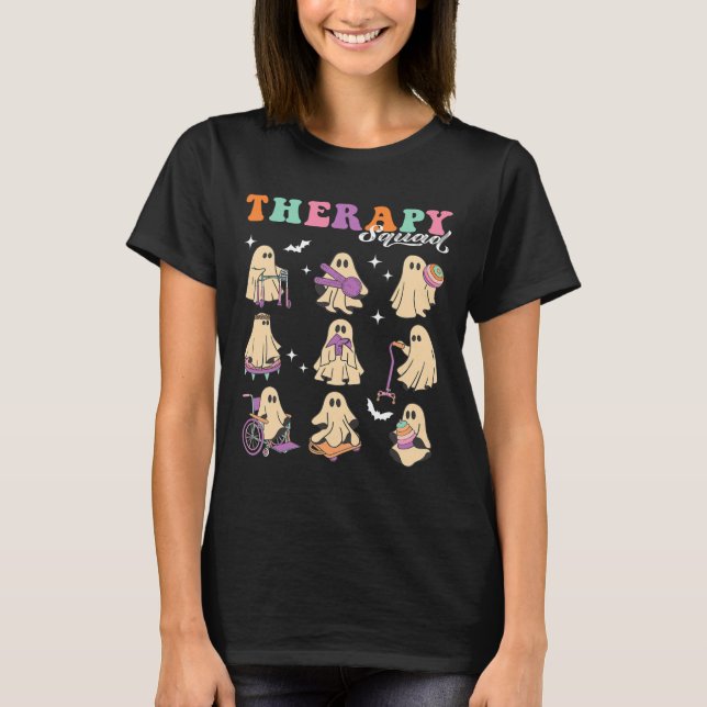 Ghost Physical Therapy Squad Slp Ot Pt Team Hallow T-Shirt (Front)