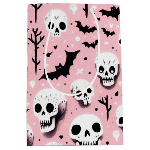Ghost pink Helloween  Wrapping Paper Sheets Medium Gift Bag