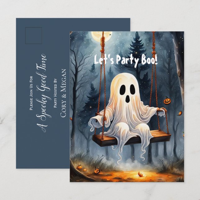 Ghost Play Invitation Postcard (Front/Back)