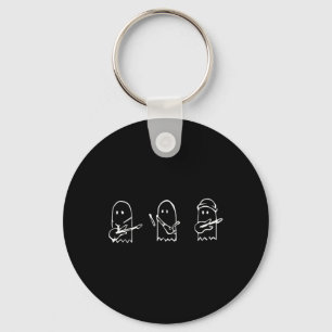Ghost Playing Guitar Lazy Halloween Costume Fun Mu Key Ring