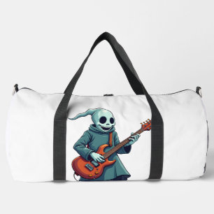 Ghost Playing Guitar � Spooky Music Halloween Tee Duffle Bag