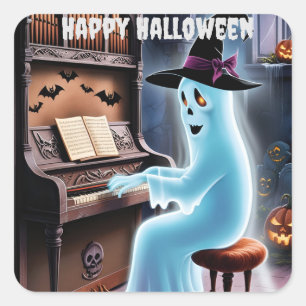 ghost playing oregan square sticker