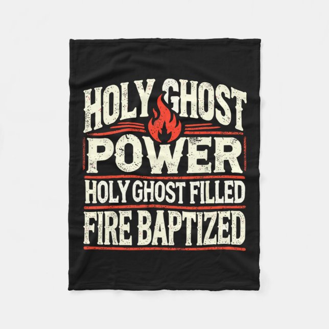 Ghost Power Christian Faith  Fleece Blanket (Front)