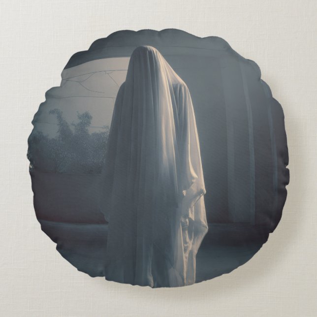 Ghost Printed Pillow Spooky Comfort for Your Home (Front)
