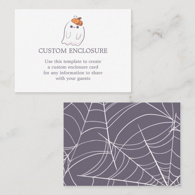 Ghost Pumpkin Custom Enclosure Card (Front/Back)