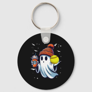 Ghost Pumpkin Drinks Beanie Fall Softll Lovers Hal Key Ring