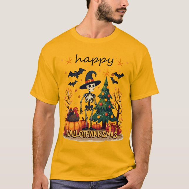 Ghost Pumpkin  Halloween Cute Funny Tee (Front)