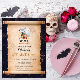 Ghost Pumpkin Halloween Mystical Birthday  Invitation
