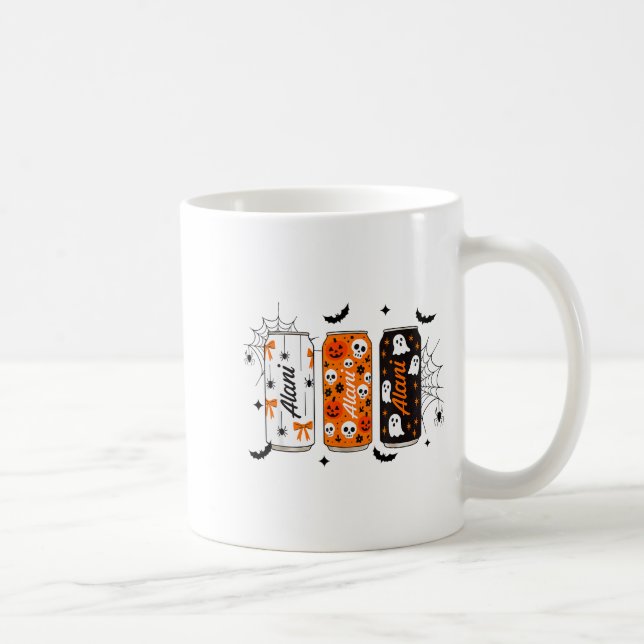 Ghost Pumpkin Sce Funny Halloween Energy Drink Can Coffee Mug (Right)