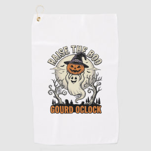 Ghost Pumpkin Shirt Vintage Halloween Engraving Te Golf Towel