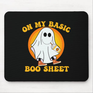 Ghost Pumpkin Spice Latte Fall Vibe Halloween Funn Mouse Pad