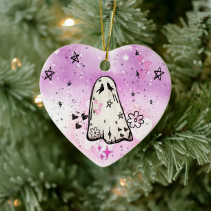 Ghost Punk Doodle Ornament