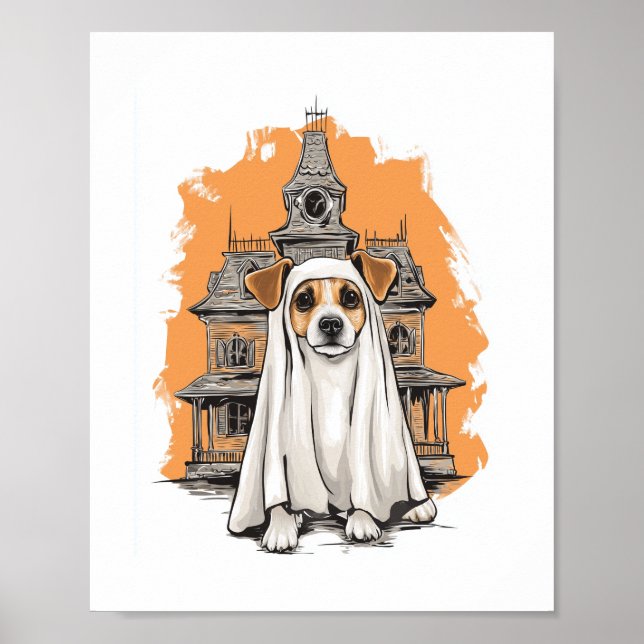 Ghost Pup – Spooky Dog Costume Poster (Front)