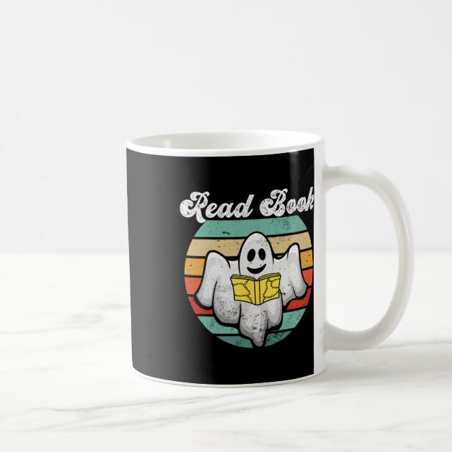 Ghost Reading Book Vintage  Coffee Mug (Right)