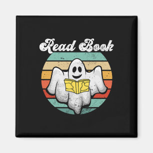 Ghost Reading Book Vintage  Magnet