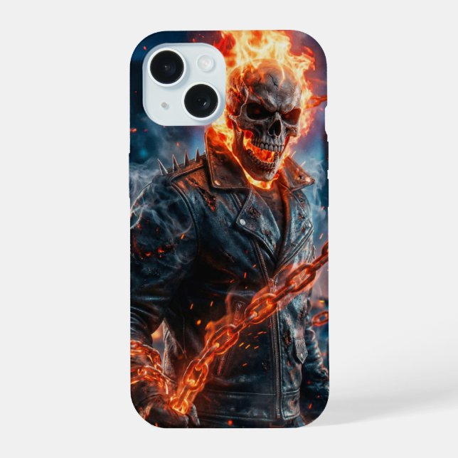 Ghost Rider Phone Case. iPhone 15 Case (Back)
