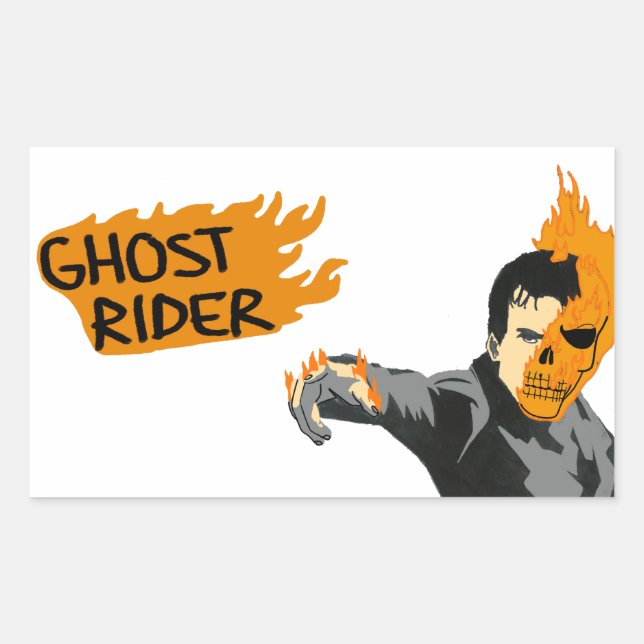 Ghost Rider Rectangular Sticker (Front)