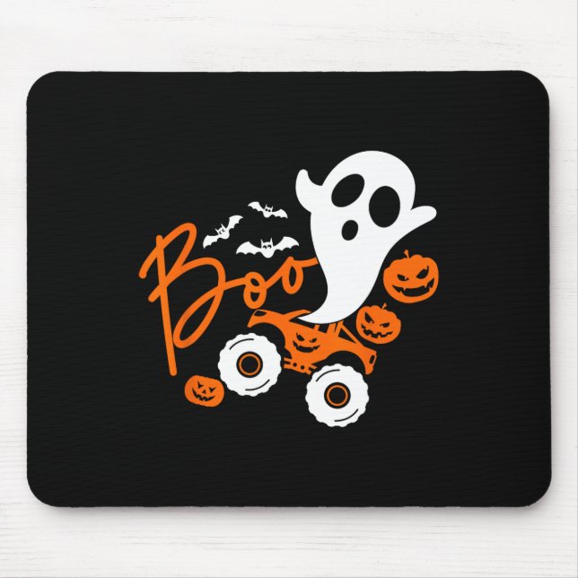 Ghost Rider Truck Monster Halloween Pumpkin  Mouse Pad (Front)