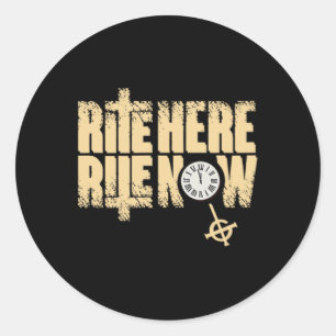 Ghost Rite Here Title Classic Round Sticker