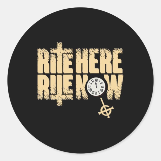 Ghost Rite Here Title  Classic Round Sticker (Front)