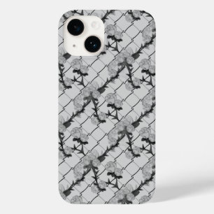Ghost Rose Climbing a Chain Link Fence Seamless Pa Case-Mate iPhone 14 Case