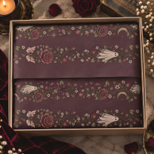 Ghost Rose Ribbon Stripe Vintage Halloween