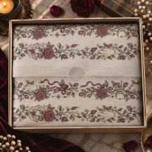Ghost Rose Ribbon Stripe Vintage Halloween