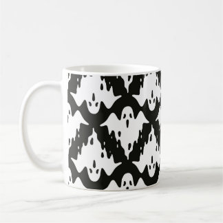 Ghost seamless pattern Halloween spooky vintage fl Coffee Mug