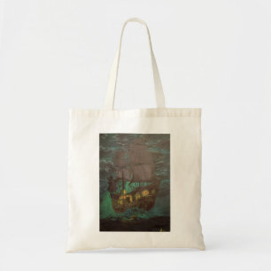 ghost ship, flying Dutchman, schooner Tote Bag