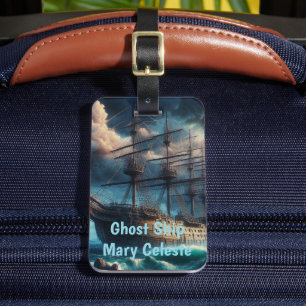 Ghost Ship Mary Celeste Haunting Maritime Mystery Luggage Tag