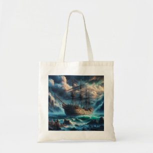 Ghost Ship Mary Celeste Haunting Maritime Mystery Tote Bag