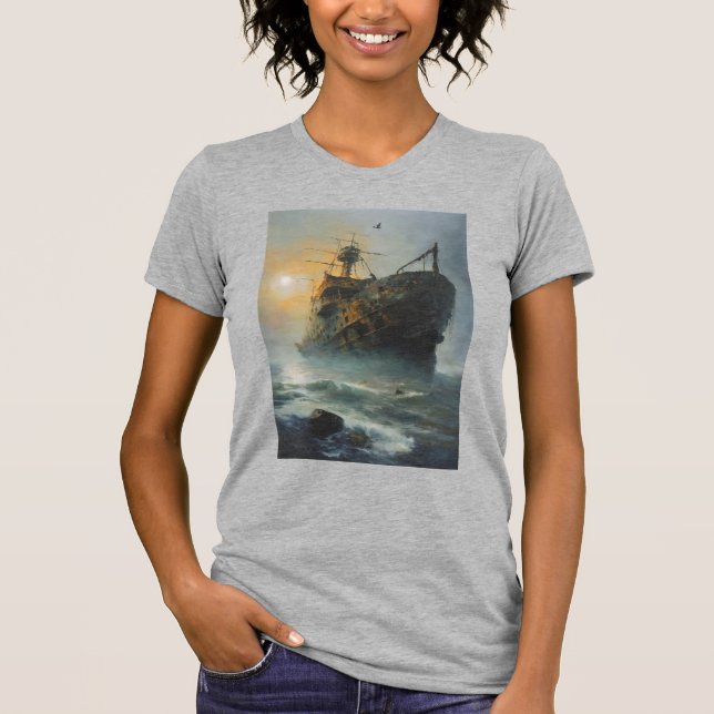Ghost ship, pirate ship, T-Shirt (Front)