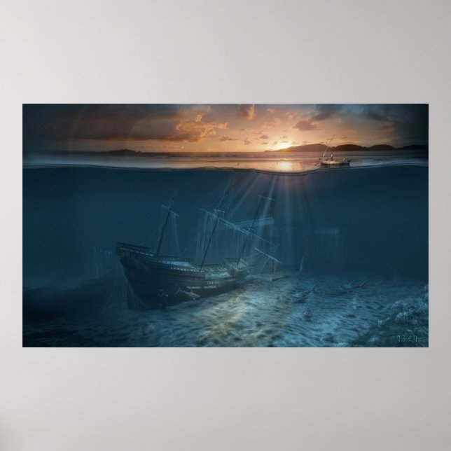 Ghost ship series: Pirate shipwreck Poster (Front)
