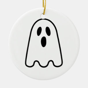 Ghost Shirt Adult Kids Men Women Silly Ghost Face Ceramic Ornament