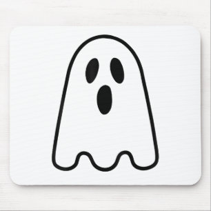 Ghost Shirt Adult Kids Men Women Silly Ghost Face Mouse Pad