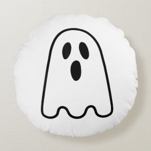 Ghost Shirt Adult Kids Men Women Silly Ghost Face Round Cushion