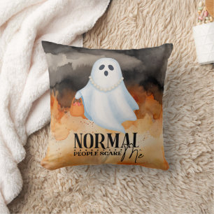 Ghost Siamese Cat for Cat Lovers Halloween Themed Cushion