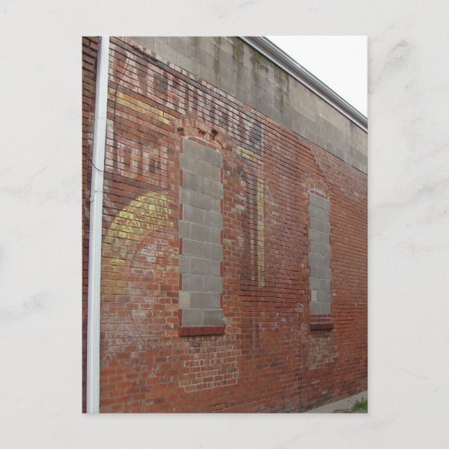 Ghost Sign Washington, Iowa Postcard (Front)