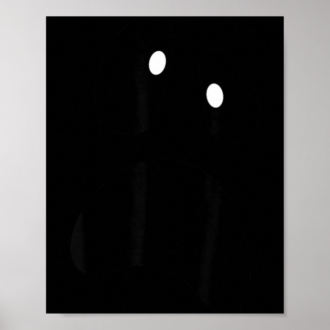 Ghost Silly Face Spooky Halloween Ghost Face Easy Poster (Front)